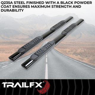 TrailFX 5" Oval Straight Step Bar: Ram 2500/3500 2010-2024 5.7L/6.7L