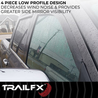 TrailFX 4-Piece In Channel Window Vent: Fits Ram 1500 2009-2018 3.6L/5.7L