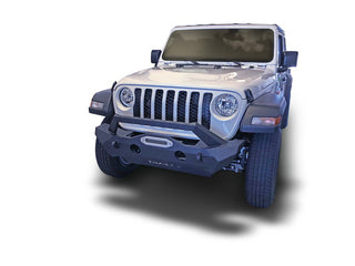 TrailFX Stubby Front Bumper w/Skid Plate & Winch Mount: Jeep Wrangler JL / Gladiator 2018-2026