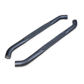 TrailFX 3" Round Step Bar Black: Jeep Wrangler JK 2007-2018 3.6L/3.8L V6