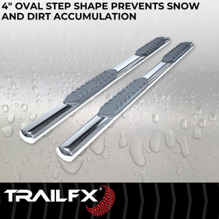 TrailFX 4" Oval Straight Step Bar Stainless: Ram 1500 3.6L/5.7L