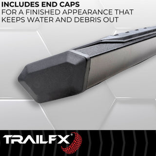 TrailFX A4 Step Bars: Ram 1500 2019-2024 3.6L / 5.7L / 6.2L TRX - Titanium Black