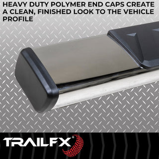 TrailFX T4 Trapezoid Straight Step Bar SS: Fits Ram 1500 2009-2023 3.6L/5.7L