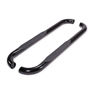 TrailFX 3" Round Step Bar: Jeep Wrangler JK 2007-2018 3.6L/3.8L V6 - Black