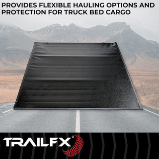 TrailFX Soft Rolling Tonneau Cover 6.5': Fits Ram 1500/2500/3500 2009-2023 - Black