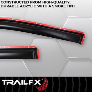 TrailFX 4-Piece In Channel Window Vent: Fits Ram 1500 2009-2018 3.6L/5.7L