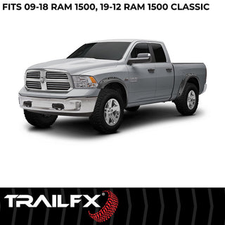 TrailFX Pocket Style Fender Flares Textured: Ram 1500 2009-2018 3.6L/5.7L