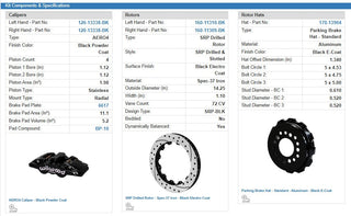 Wilwood AERO4 4-Piston Rear Big Brake Kit (Black Calipers, Drilled Rotors): Fits Most Hemi Models