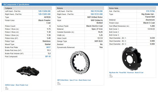 Wilwood AERO6 6-Piston Front Big Brake Kit (Black Calipers, Drilled Rotors): 300 / Challenger / Charger 2012 - 2024 (Excluding AWD, 6.4L 392 & 6.2L Hellcat)