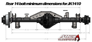 Artec Industries 1 Ton Basics Rear Axle Swap Kit: Jeep Wrangler