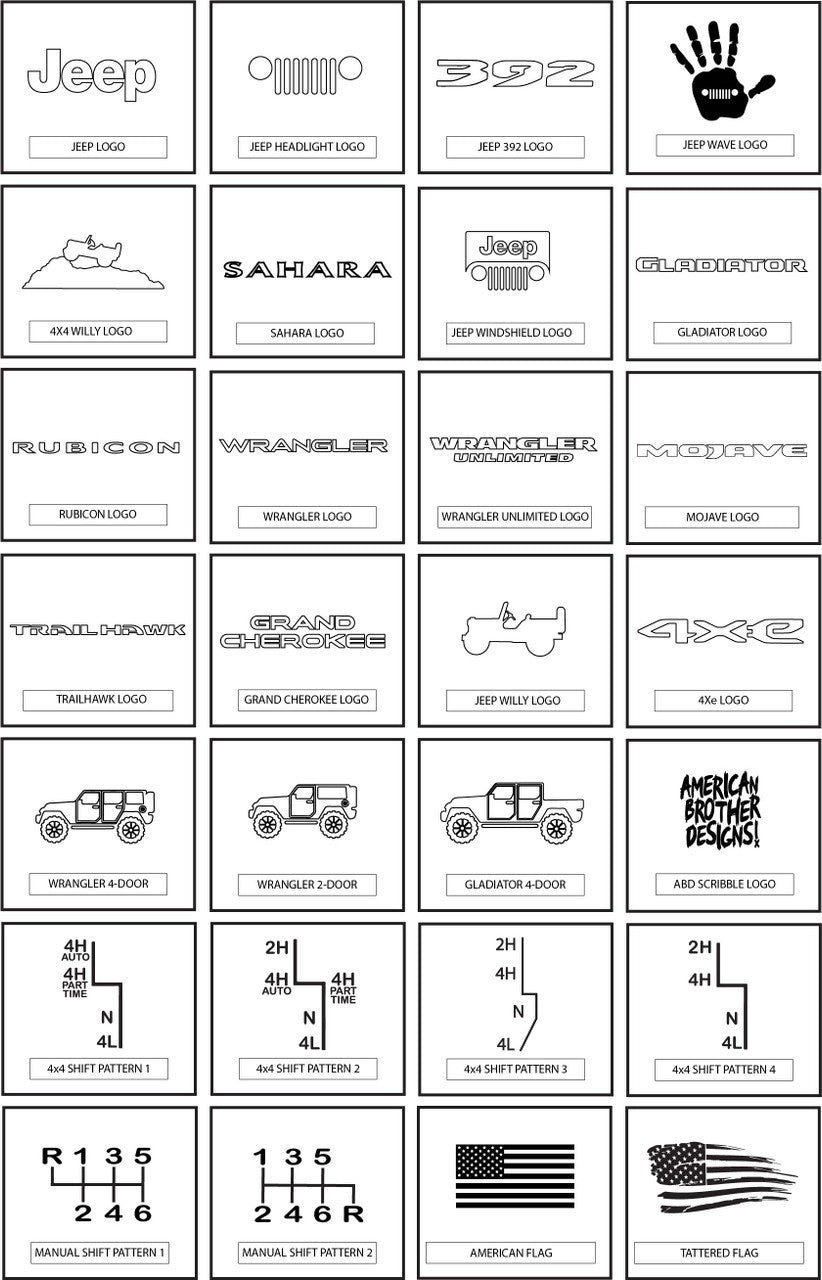 American Brother Designs 4x4 Shift Knob: Jeep Wrangler JK 2007 - 2018