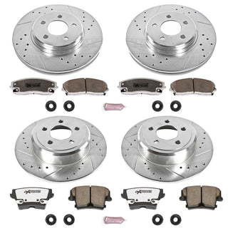 PowerStop Z26 Street Warrior Brake Kit (F&R): Fits Most Chrysler/Dodge (05-20) w/ SS Hardware