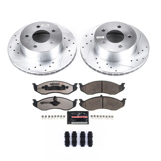 PowerStop Z36 Truck & Tow Brake Kit (FRONT): Jeep Grand Cherokee 93-98, Jeep Wrangler 97-99 4.0L/2.5L