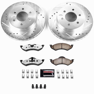 PowerStop Z36 Truck & Tow Brake Kit (FRONT): Dodge Dakota 00-02 3.9L/2.5L, Dodge Durango 00 5.2L V8