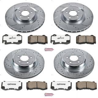 PowerStop Street Warrior Brake Kit (F&R): Fits Most Chrysler/Dodge (05-20) w/ Hardware
