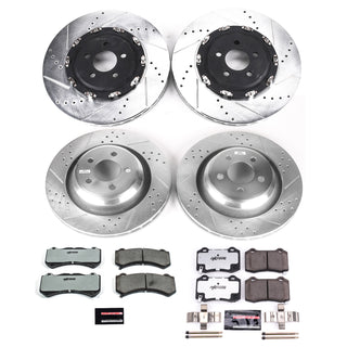 PowerStop Z26 Street Warrior Ceramic Brake Kit (F&R): Dodge Challenger / Charger 15-20 6.4L/6.2L/5.7L/3.6L
