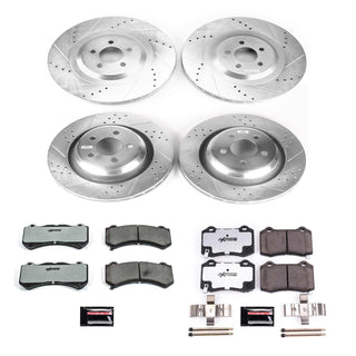 PowerStop Z26 Street Warrior D&S Brake Kit (F&R): Dodge Challenger / Charger 15-20 6.4L/6.2L/5.7L/3.6L w/ Hardware