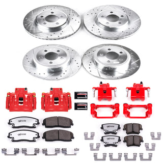 PowerStop Z26 Street Warrior Brake Kit (FRONT & REAR): Fits Most Chrysler/Dodge 6.4L/6.2L/5.7L/3.6L (12-20) w/ Calipers