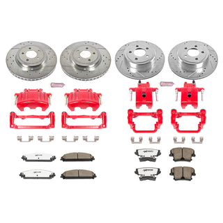 PowerStop Z26 Street Warrior Brake Kit w/ Calipers (F&R): Fits Most Chrysler/Dodge 6.1L/5.7L/3.6L/3.5L (05-20)