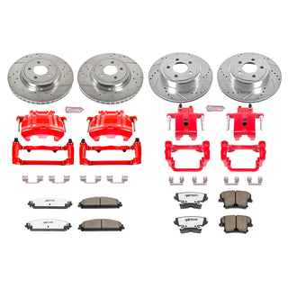 PowerStop Z26 Street Kit w/ Calipers (FRONT & REAR): Fits Most Chrysler/Dodge 6.4L/6.2L/5.7L/3.6L (12-21)