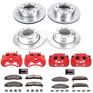 PowerStop Z36 Truck & Tow Kit w/ Calipers (FRONT & REAR): Ram 3500 13-18 6.7L Diesel/6.4L