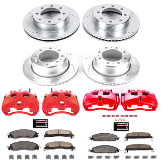 PowerStop Z36 Truck & Tow Kit w/ Calipers (FRONT & REAR): Ram 3500 13-18 6.7L Diesel/6.4L
