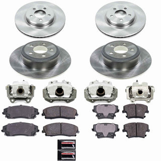 PowerStop Autospecialty Brake Kit w/ Calipers (F&R): Fits Most Chrysler/Dodge 6.1L/5.7L/3.6L/3.5L/2.7L (05-11)