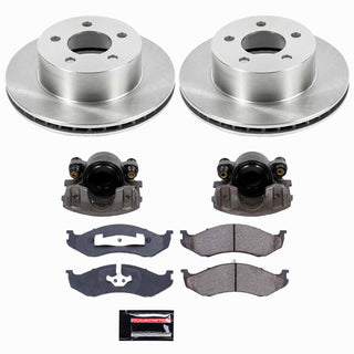 PowerStop Autospecialty Brake Kit (FRONT): Jeep Grand Cherokee 93-98, Jeep Wrangler 97-99 4.0L/2.5L w/ Calipers