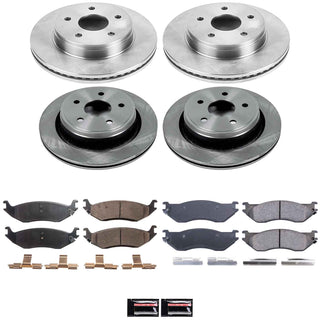 PowerStop Brake Kit (FRONT & REAR): Dodge Durango 04-06 5.7L Hemi, Dodge Ram 1500 02 5.7L/3.9L