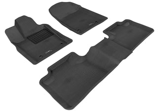 3D MAXpider ACE Kagu Floormats (Black, Both Rows): Dodge Durango 2011 - 2025 (5-Seat Models Only)