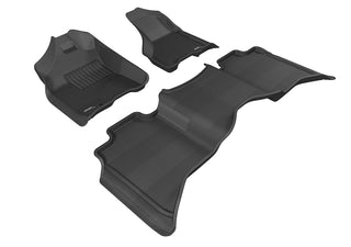 3D MAXpider ACE Kagu Floormats (Black, Both Rows): Dodge Ram Crew Cab 2009 - 2012 (1500, 2500, 3500)