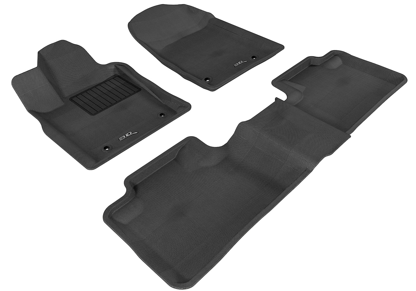 3D MAXpider ACE Kagu Floormats (Black, Both Rows): Jeep Grand Cherokee 2014 - 2021