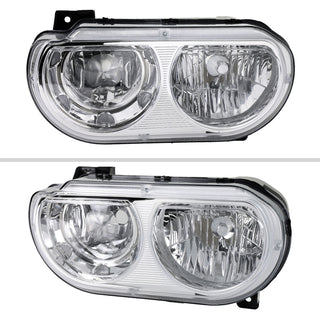 Spec D Projector Halo Headlights (Chrome w/ OUT Bulb): Dodge Challenger 2008 - 2014