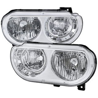 Spec D Projector Halo Headlights (Chrome w/ OUT Bulb): Dodge Challenger 2008 - 2014