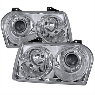 Spec D Projector Halo Headlights (Chrome): Chrysler 300 2005 - 2010