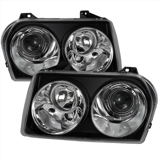 Spec D Projector Halo Headlights (Black): Chrysler 300 2005 - 2010