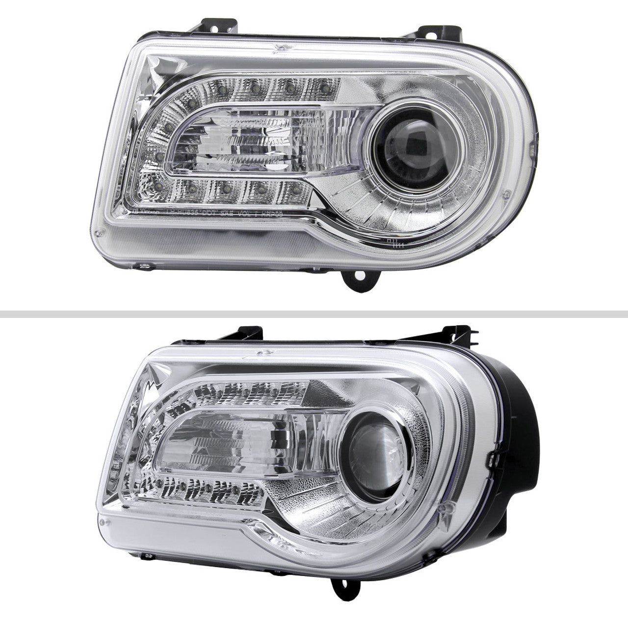 Spec D LED Headlights (Chrome): Chrysler 300C 2005 - 2010
