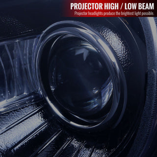 Spec D Projector Halo Headlights (Smoke): Chrysler 300C 2005 - 2010
