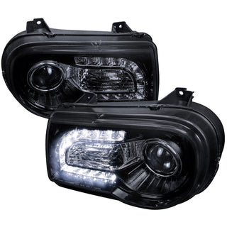Spec D Projector Halo Headlights (Smoke): Chrysler 300C 2005 - 2010