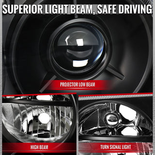 Spec D Projector Halo Headlights (Black w/ OUT Bulb): Chrysler 300 2005 - 2010