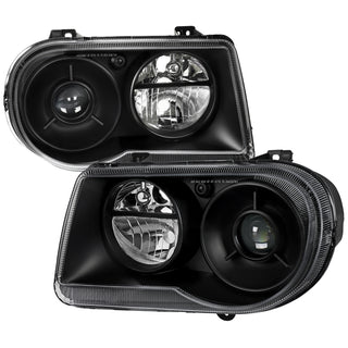 Spec D Projector Halo Headlights (Black w/ OUT Bulb): Chrysler 300 2005 - 2010