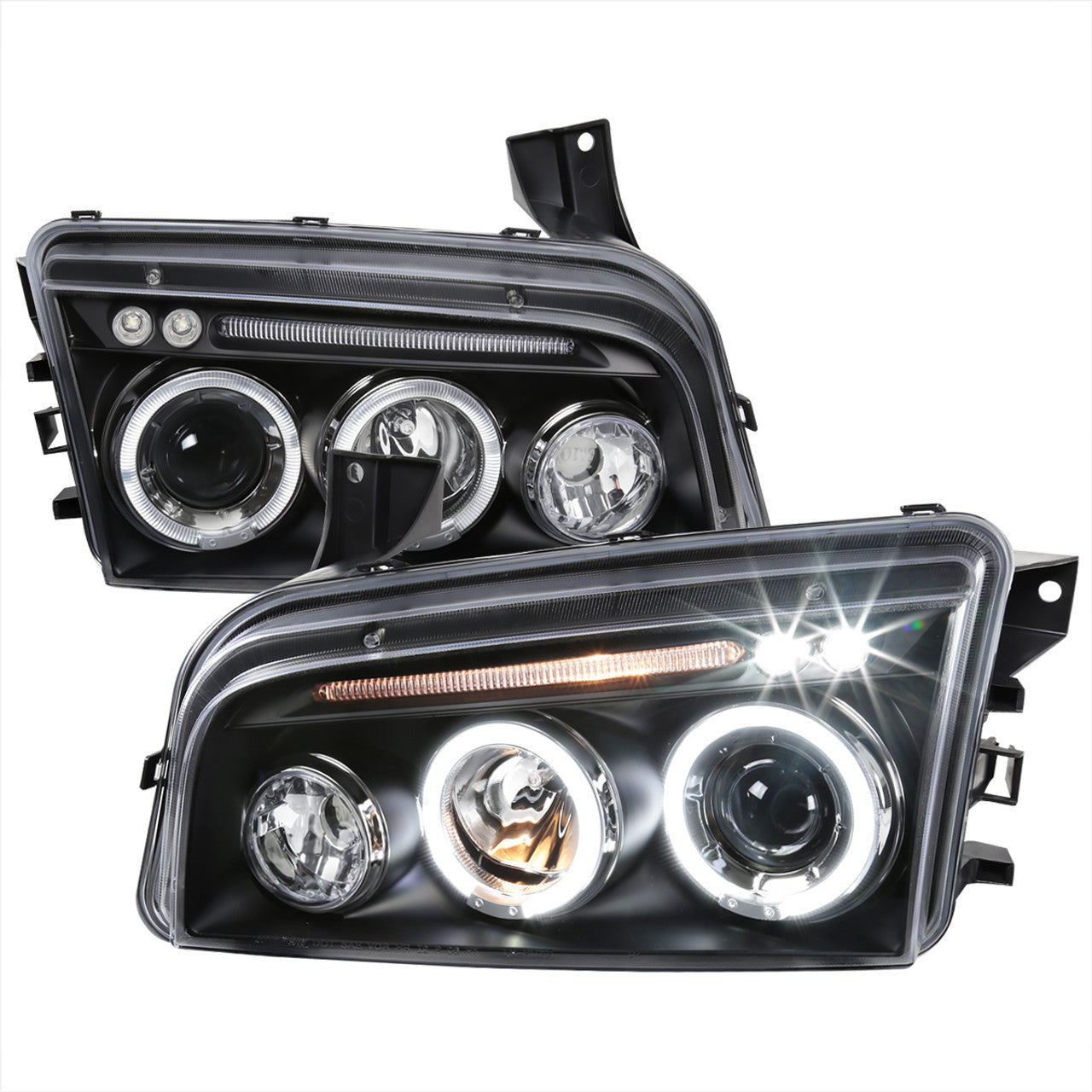 Spec D LED HeadLights (Black): Dodge Charger 2005 - 2010