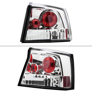 Spec D Altezza Tail Lights (Chrome): Dodge Charger 2006 - 2008