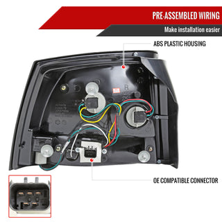 Spec D Altezza Tail Lights (Black): Dodge Charger 2006 - 2010