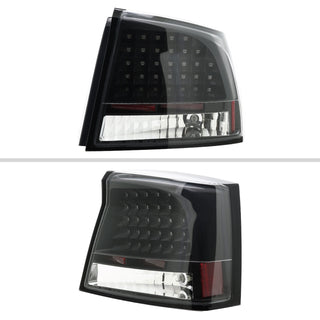 Spec D LED Tail Lights (Black): Dodge Charger 2006 - 2010