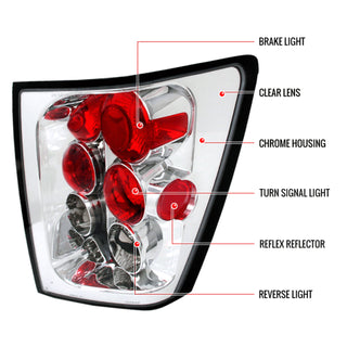 Spec D Altezza Tail Lights (Chrome): Jeep Grand Cherokee 2005 - 2006