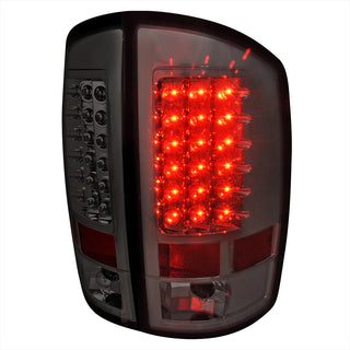Spec D LED Tail Lights Chrome Housing Smoked Lens: Dodge RAM 1500 2500 3500 2002-2006