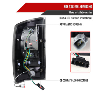 Spec D LED Tail Lights (Smoke, G2): Dodge Ram 2007 - 2009