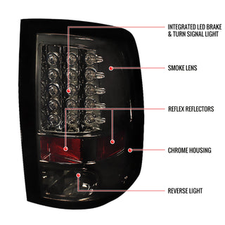 Spec D LED Tail Lights (Smoke): Dodge Ram 2009 - 2018