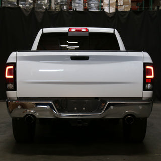 Spec D LED Tail Lights (Black w/ White LED Bar): Dodge Ram 2009 - 2018